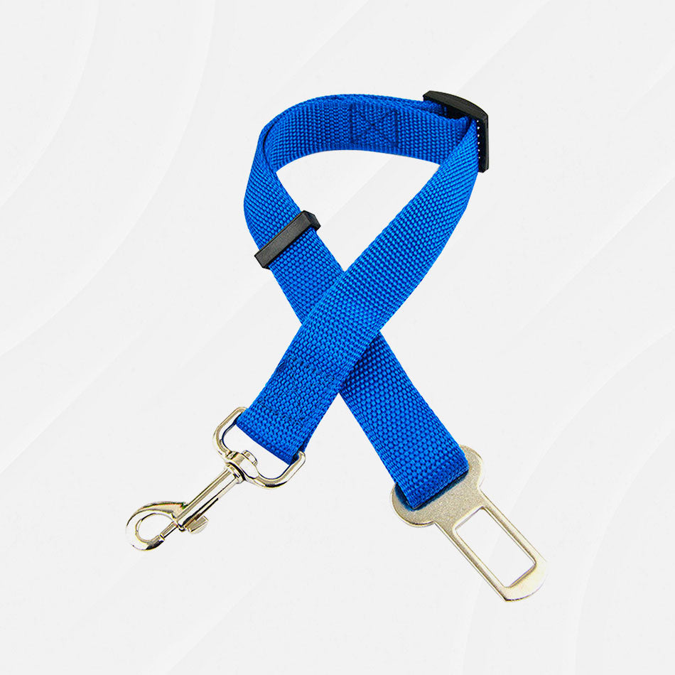 Cinturón de seguridad para perros en auto, color azul